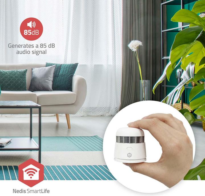 Immagine prodotto Nedis SmartLife Smoke Detector | Zigbee 3.0 | Battery Powered | Sensor life cycle: 10 year | EN 1460