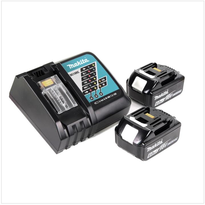 Produktbild Makita DGA 513 RGJ Akku Winkelschleifer 18V 125mm Brushless + 2x Akku 6,0Ah + Ladegerät + Makpac (125 mm)