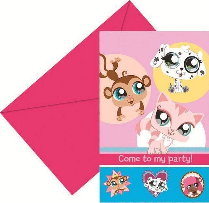 Littlest Pet Shop Pets Party Invitations (Pack of 6) (6 pcs.)
