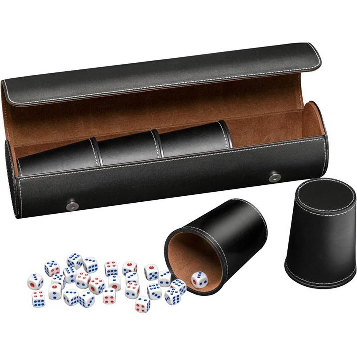 Philos Set di tazze per dadi con coperchio incl. dadi