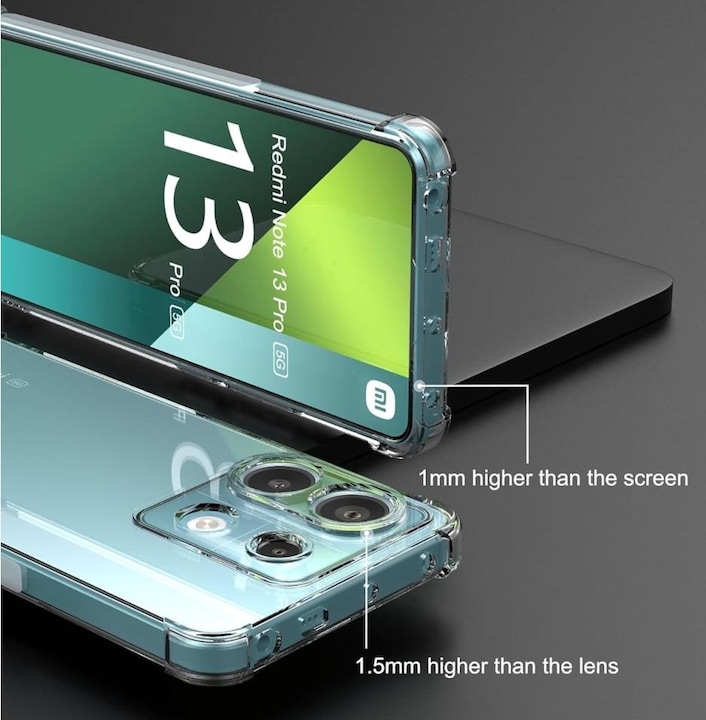Immagine prodotto Screenguard Paraurti Airbag morbido in cristallo (Xiaomi Redmi Note 13 Pro 5G)