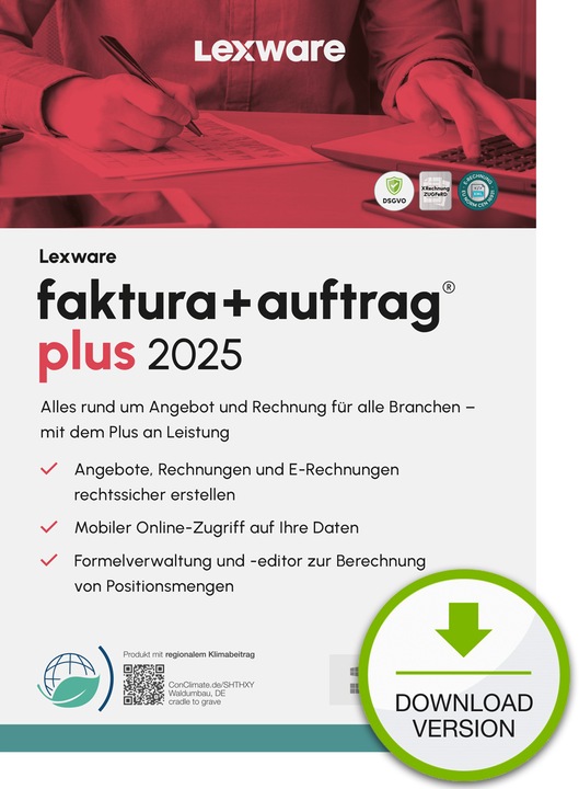 Lexware faktura+auftrag plus 2025 Download Jahresversion (365-Tage) (1 User, 12 Monate)