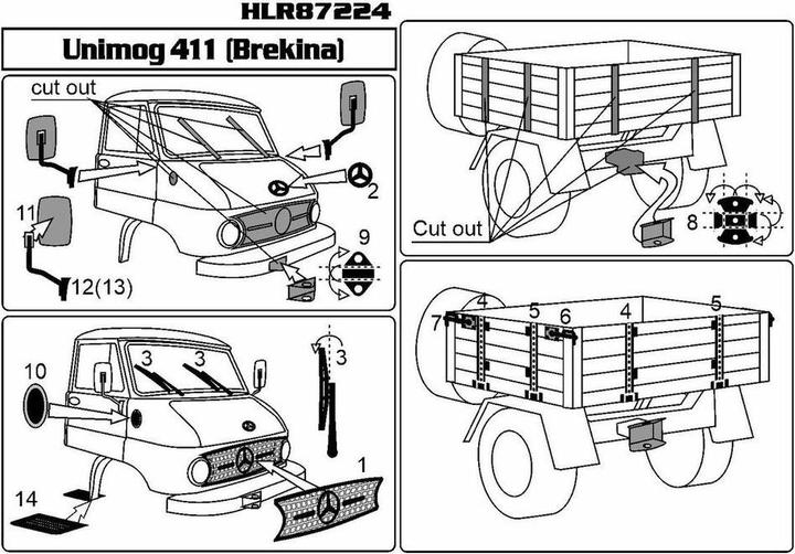 Actual product image Hauler MB Unimog 411 (Brekina)