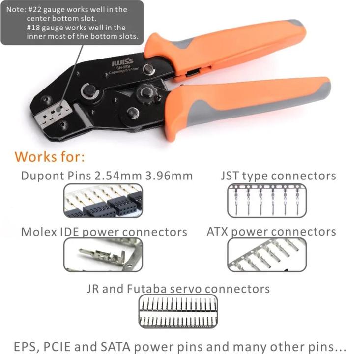 Produktbild Iwiss SN-28B Dupont Crimpzange 0.1-1mm2 (20 mm)