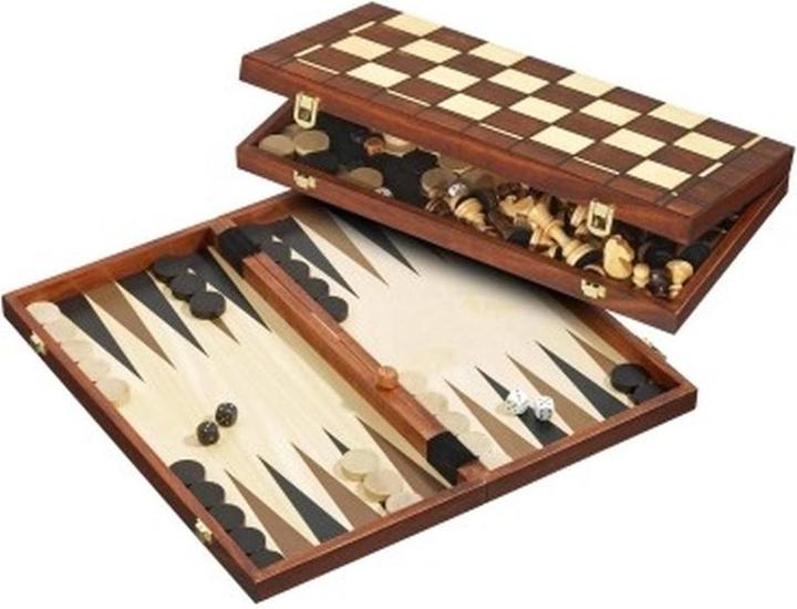 Actual product image Philos Chess Backgammon Checkers Set Box