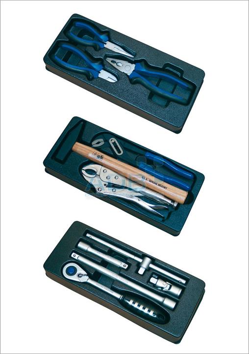 Actual product image ADB Basic workshop trolley filled red 6 drawers (115x)