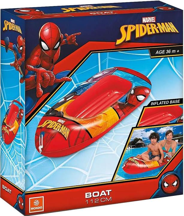 Actual product image Mondo Spiderman inflatable boat, 112cm (112 cm)