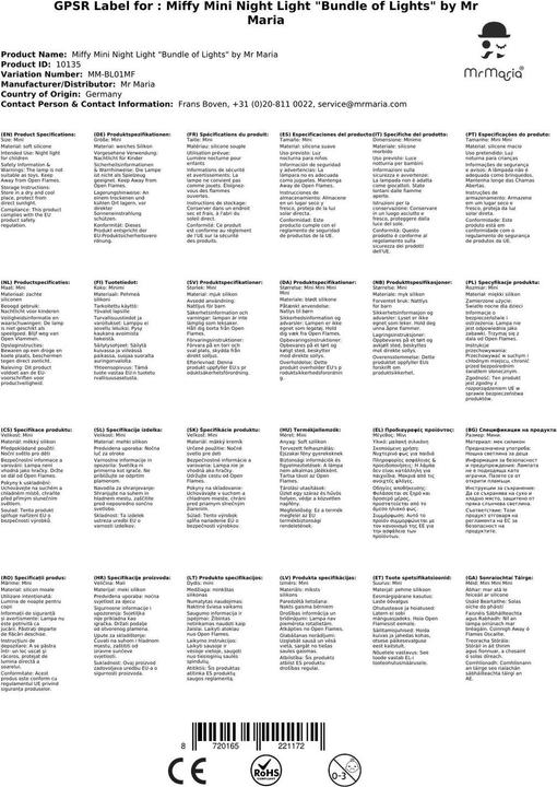 Actual product image Mr Maria Bundle Of Light Miffy