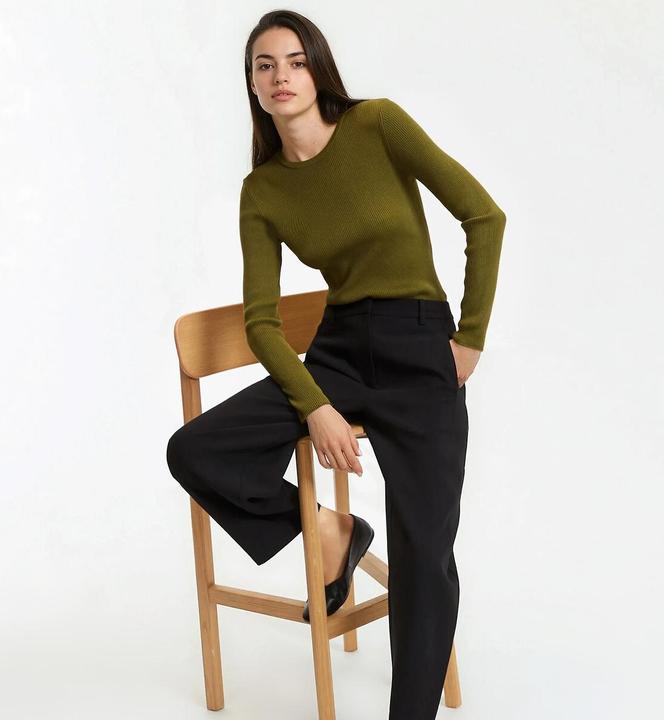 Produktbild La Redoute Collections Feinstrickpullunder mit rundem Ausschnitt (L)