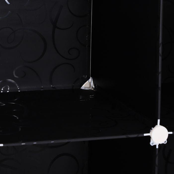 Actual product image Swisshandel24 Wardrobe DIY wardrobe Shelving system Plug-in shelf Cube wardrobe with clothes rail 2 + 6 (111 x 47 x 145 cm)