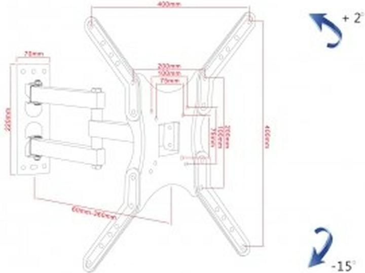 Image du produit Art RAMT AR-61A Support AR-61A to TV (Mur, 30 kg, 19")