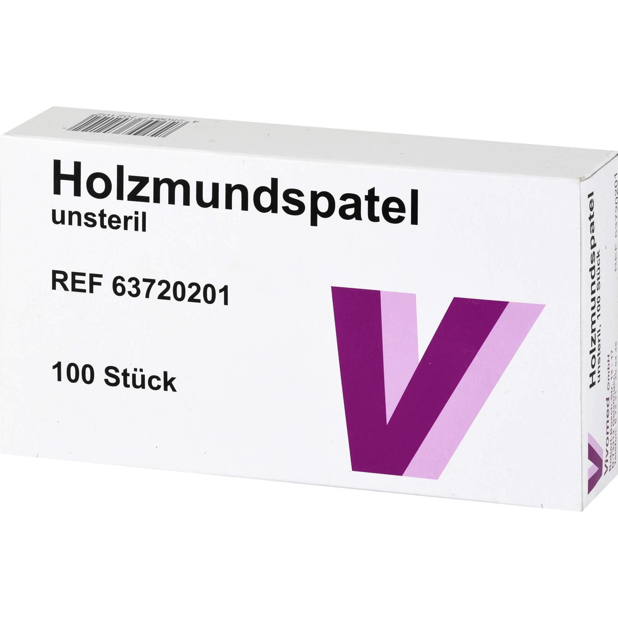 Vivomed, Praxisbedarf, Holzmundspatel, 100 St