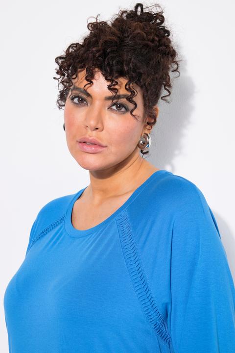Produktbild Ulla Popken T-Shirt, Zierbänder, Classic, Rundhals, Halbarm (56)