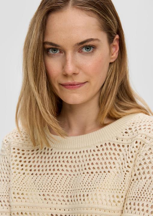Actual product image s.Oliver Strickpullover Pullover im Relaxed-Fit mit Ajour-Muster (44)