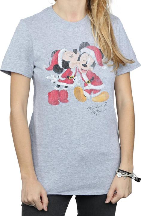 Immagine prodotto Disney Mickey And Minnie Christmas Kiss Maglietta Ampia Donna (L)