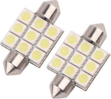 Produktbild Hermex 2x 36mm LED Auto Interio Innenbeleuchtung 9 SMD 5050 Festoon Sofitten neuem Technologie - XENON - We