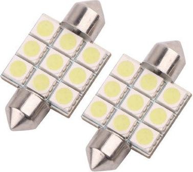 Hermex 2x 36mm LED Auto Interio Innenbeleuchtung 9 SMD 5050 Festoon Sofitten neuem Technologie - XENON - We