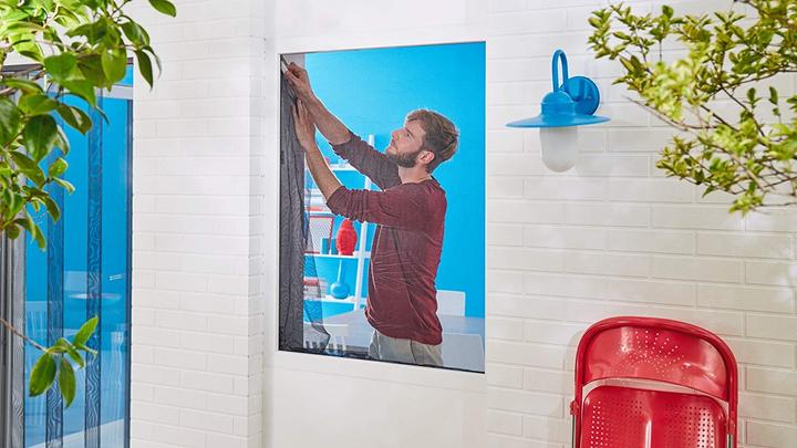 Actual product image tesa Insect screen COMFORT for windows, with Velcro tape, self-adhesive, without drilling (130 x 150 cm)
