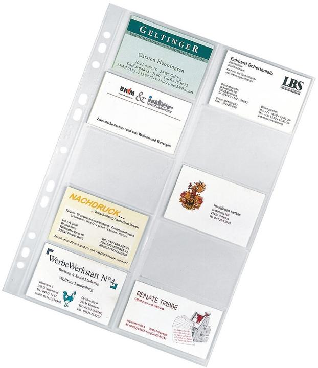 Immagine prodotto Veloflex Portabiglietti da visita 90 x 55 mm (L x A) con apertura a destra Polipropilene trasparente 20 (90 x 55 mm)