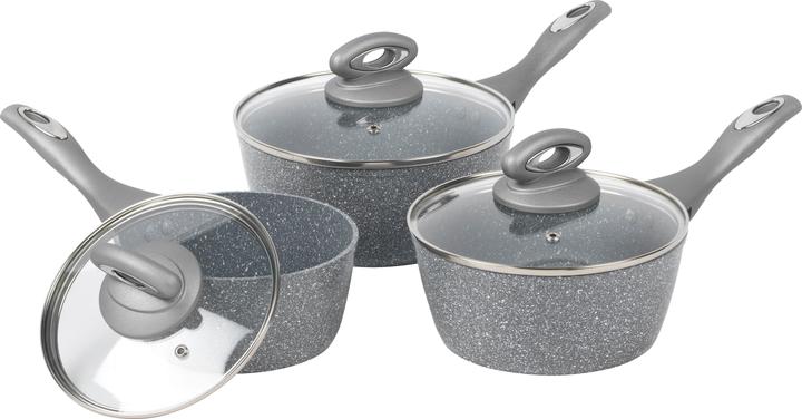 Immagine prodotto Salter BW02986G1EU7 Marblestone 3-Piece Saucepan Set - 16/18/20cm (Pentola)