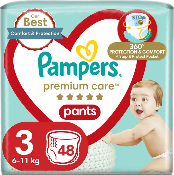 Image du produit Pampers Premium Care Pants (Taille 3, Pack, 48 pièce(s))