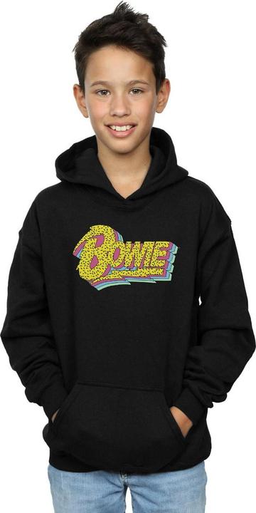 Immagine prodotto David Bowie Moonlight 90s Logo Felpa con Cappuccio Ragazzi (140, 146)