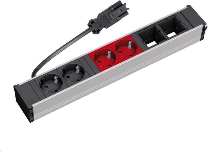 Actual product image Bachmann CONI 2xCEE7/3 2xCEE7/3 rt earth contact 2xblack+2xred (4 x, CEE 7/3, 0.10 m)