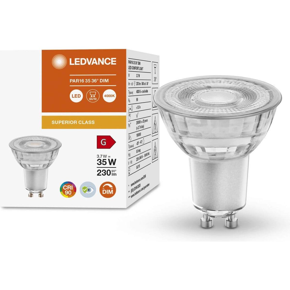 Thumbnail - Ledvance, Leuchtmittel, LED-Reflektorlampe (GU10, 3.70 W, 230 lm, 1 x, G)