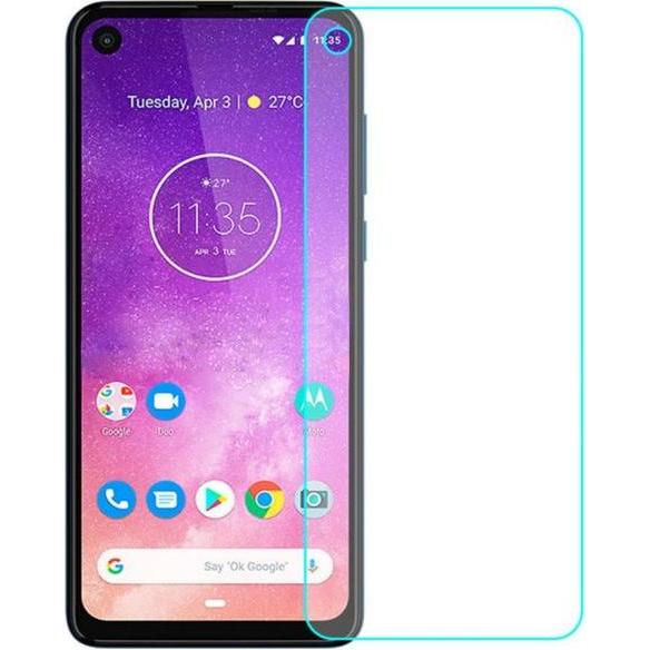 MU Budget Schutzglas Displayschutz (1 Stück, Motorola One Vision), Smartphone Schutzfolie, Transparent