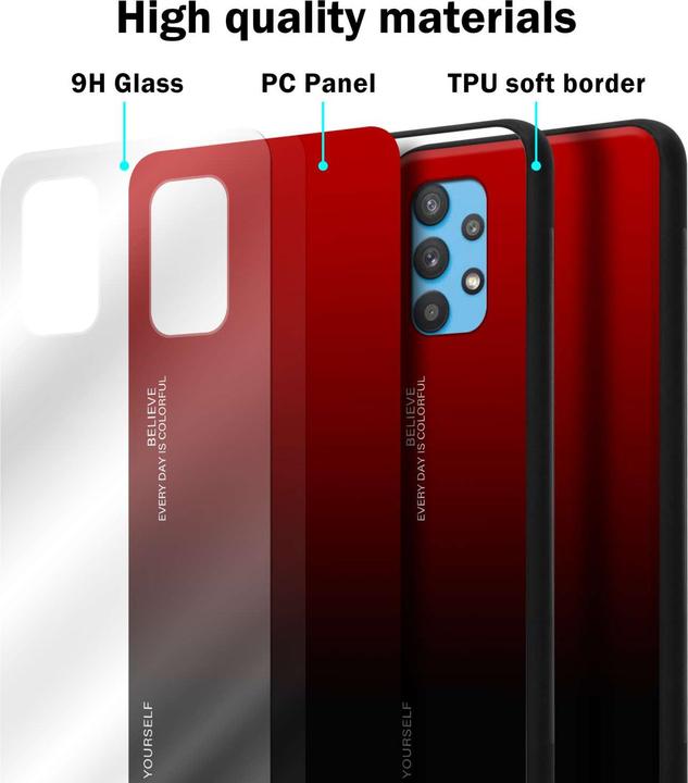 Actual product image Cadorabo Bumper Case for Samsung Galaxy A32 5G TPU 2 Farben Glas (Samsung Galaxy A32 5G)
