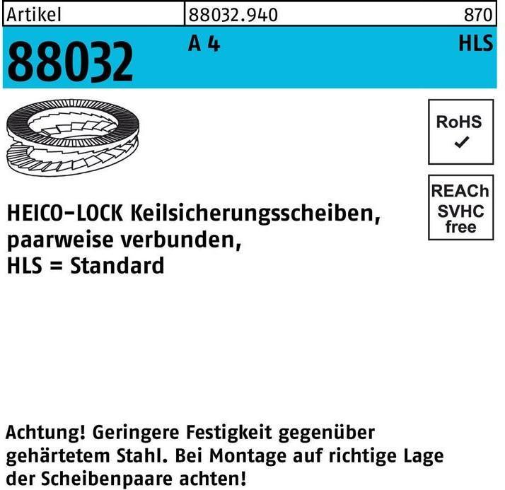 Heico Wedge lock washer R 88032 HLS-39S A 4 glued