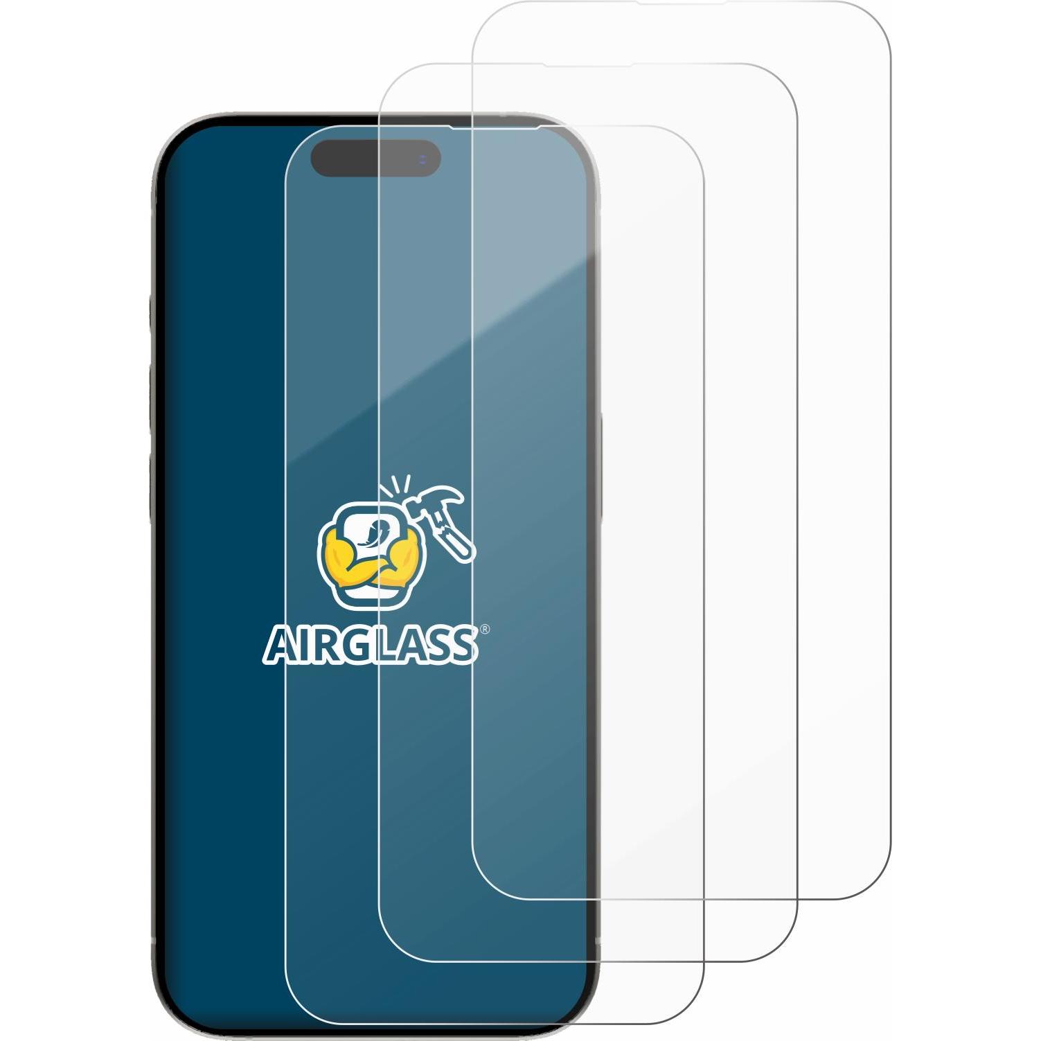 Thumbnail - BROTECT AirGlass Panzerglasfolie (3 Stück, Apple iPhone 15 Plus), Smartphone Schutzfolie, Transparent