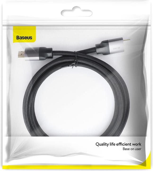 Produktbild Baseus Enjoyment Series 4KHD Male To 4KHD Male Adapter Cable 5m Dark gray (5 m, HDMI, 2.0)