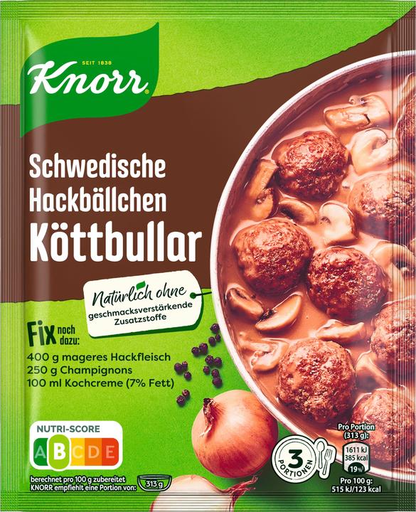 Image du produit Knorr Fix Schwedische Hackbällchen Köttbullar (49 g)