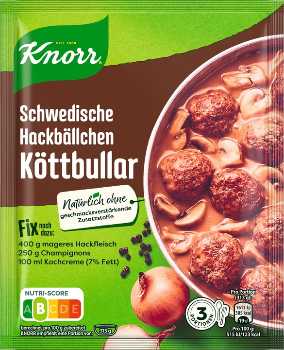 Produktbild Knorr Fix Schwedische Hackbällchen Köttbullar (49 g)