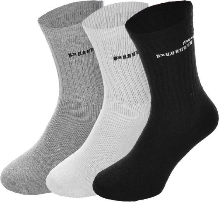 Produktbild Puma Unisex Sport Socken 3er Pack, Mehrfarbig (325 - White / Grey / Black), 39-42 (39 - 42)
