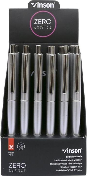 Produktbild Schemat Automatischer Kugelschreiber. Zero Silver Z4 blau (36 Stück) (Blau, Silber, 36x)