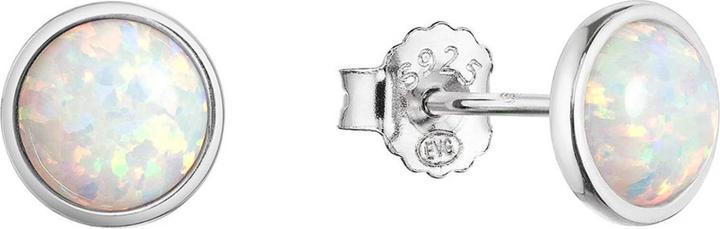 Immagine prodotto Evolution Group - Charming silver earrings with synthetic white opal 11464.1 white (Argento)