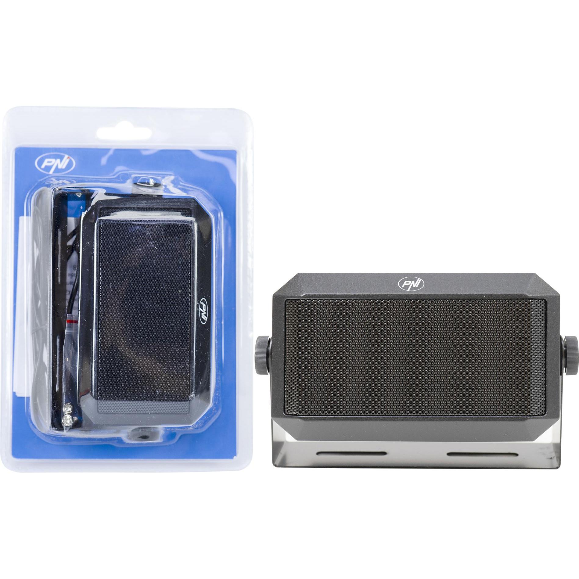 PNI Externer Lautsprecher DE50 5W für CB-Funkgeräte mit 3,5-mm-Stecker, Walkie-Talkie, Schwarz