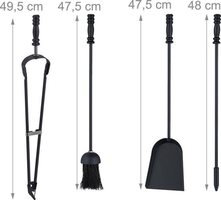 Image du produit Relaxdays Set de 5 couverts de cheminée