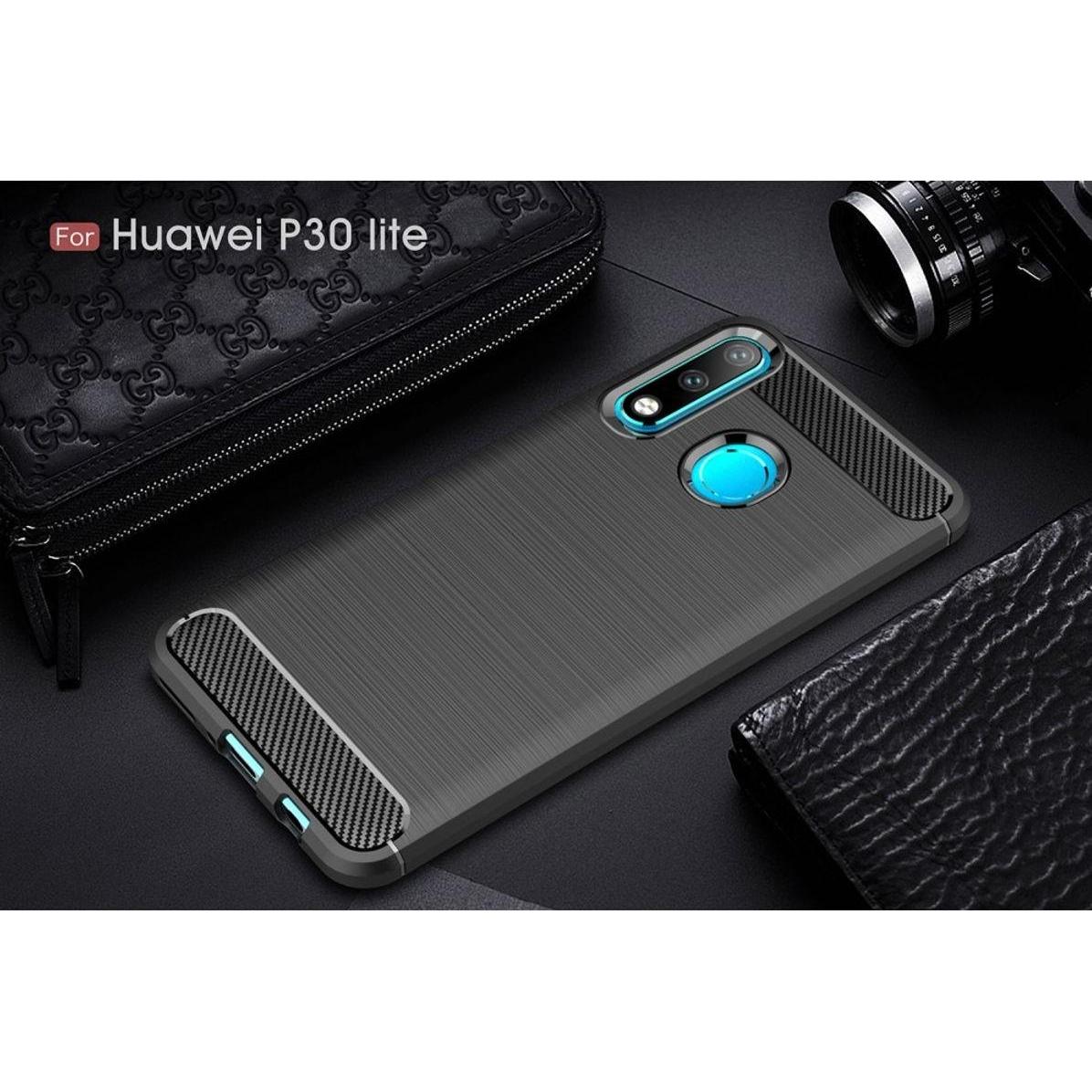 Thumbnail - König Design Huawei P30 Lite Hülle Case Handy Cover Schutz Tasche Schutzhülle Bumper Schwarz (Huawei P30 Lite), Smartpho...