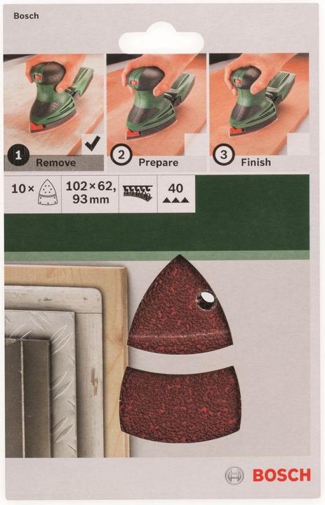 Image du produit Bosch Zubehör Jeu de feuilles abrasives (40)