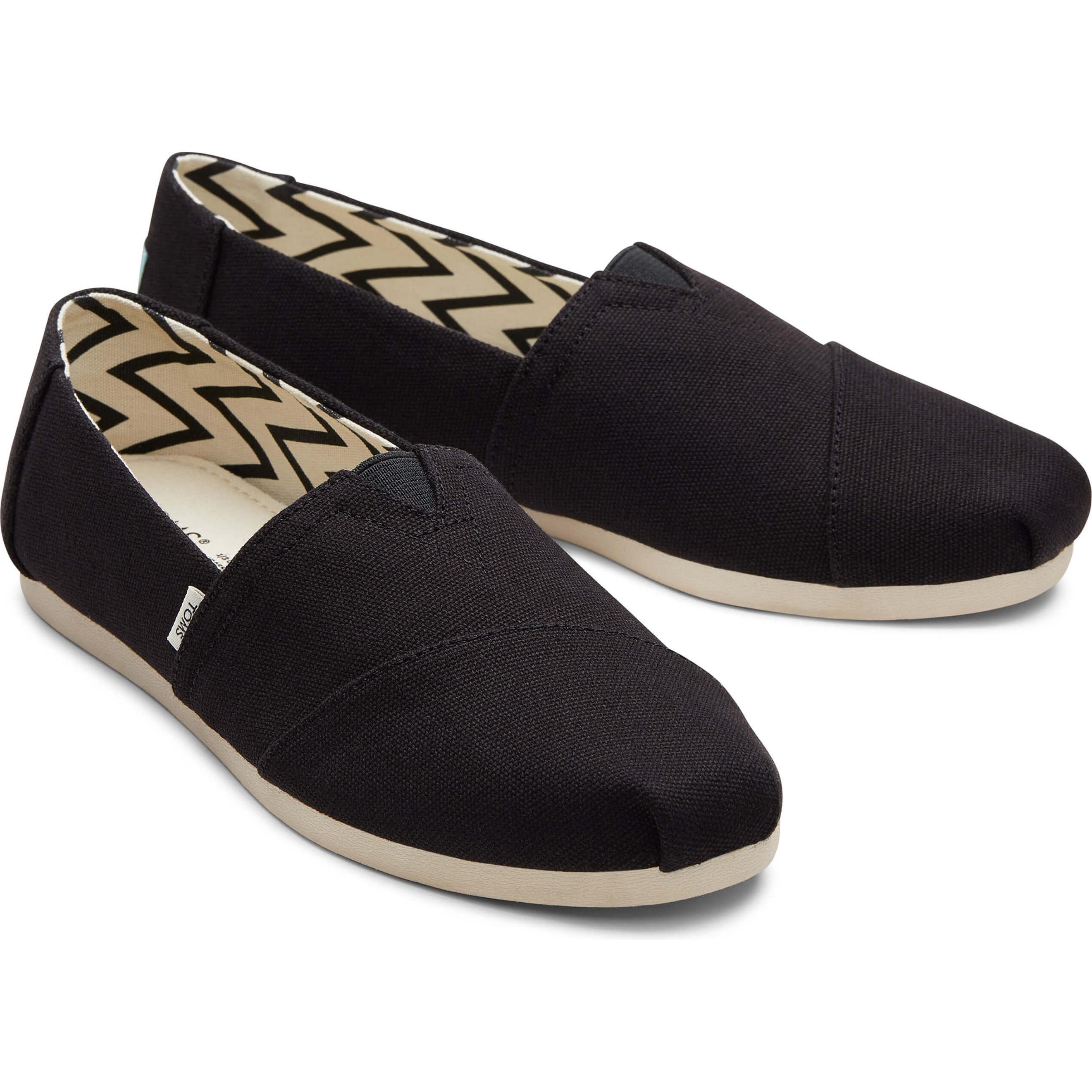 Thumbnail - Toms, Damen, Espadrilles, espadrilles aus recycelter baumwolle, damen alpargata, Schwarz, (37.5)
