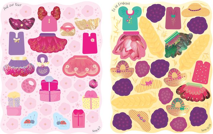 Actual product image My glitter dress-up doll sticker books mini