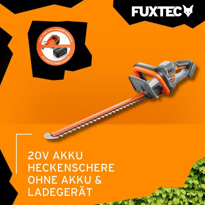 Produktbild Fuxtec 20V Akku Heckenscheren FX-E1HS20 ohne Akkupack, ohne Ladegerät (Akkubetrieb)