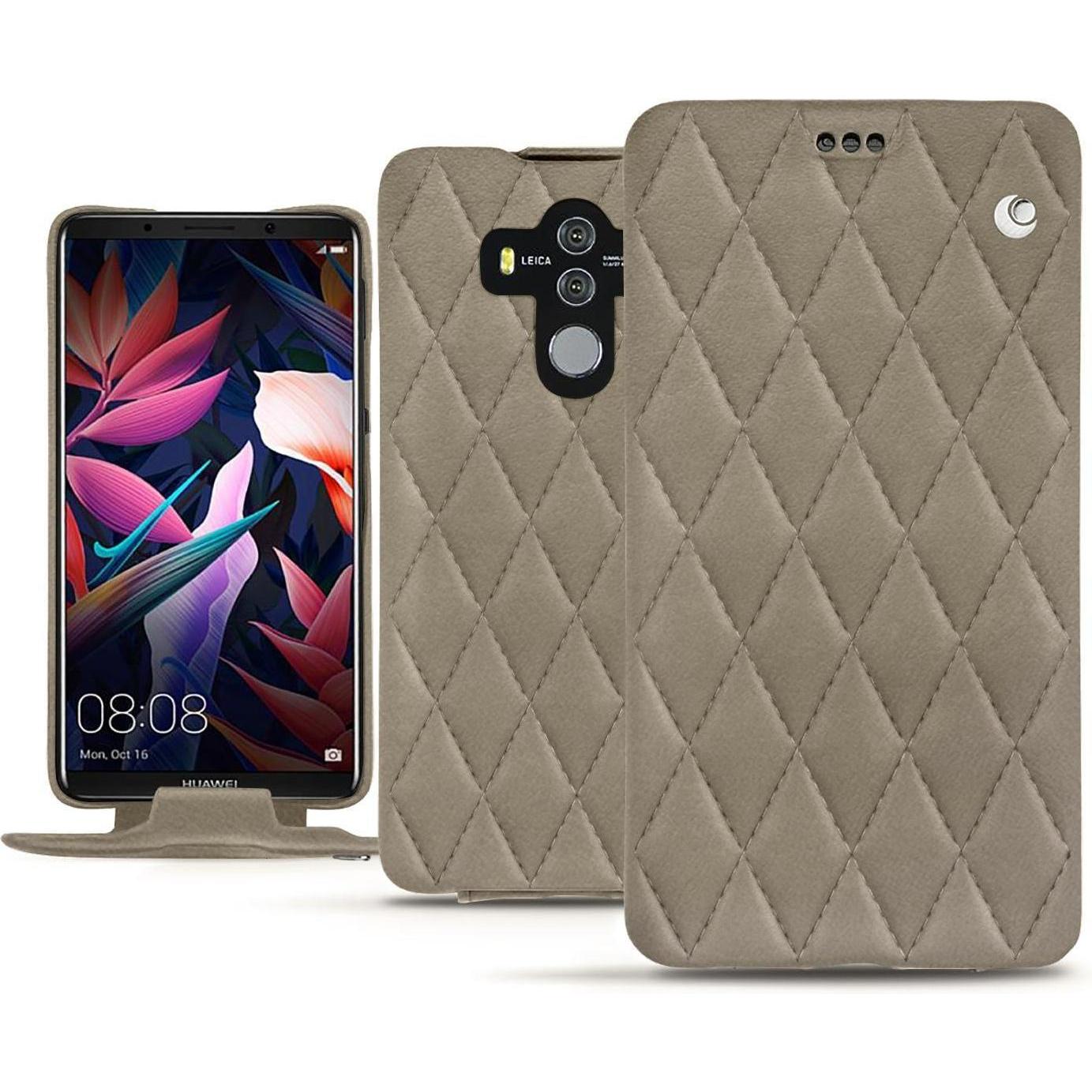 Noreve Lederschutzhülle vertikal (Huawei Mate 10 Pro), Smartphone Hülle, Beige