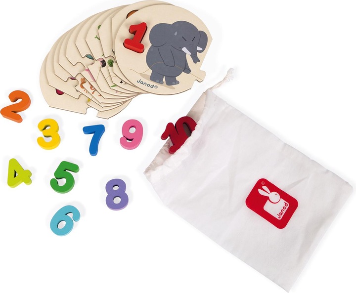 Actual product image Janod learn numbers (10 pieces)