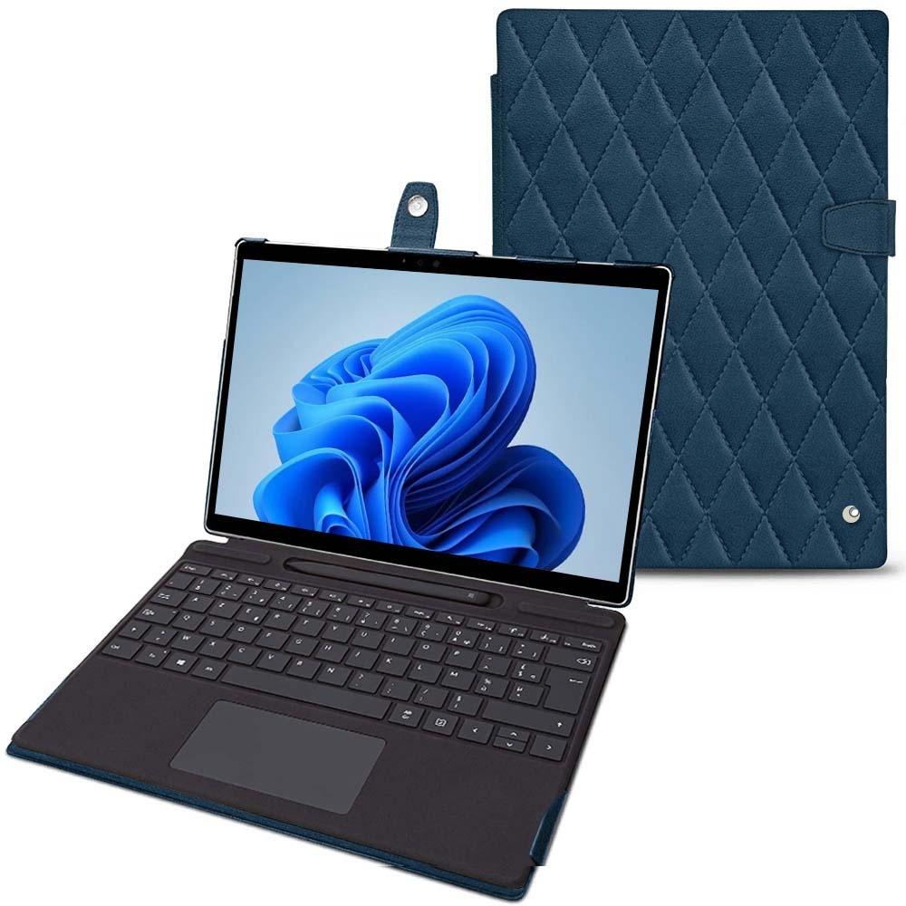 Noreve Lederschutzhülle Microsoft Surface Pro8 (Microsoft Surface Pro 8), Tablet Hülle, Blau