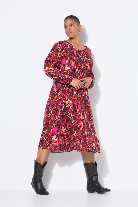 Actual product image Studio Untold Midikleid, A-Linie, Alloverprint, Raglan-Langarm (54)