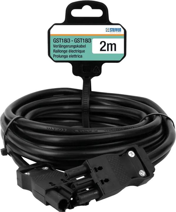 Produktbild Steffen Verlängerungskabel Td 3x1.5mm² 2m GST18i3-GST18i3 sw (2 m, GST18)